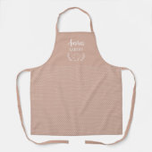 Tablier Pot Polka Dusty Pink Apron Boulangerie ou chef mai (Recto)