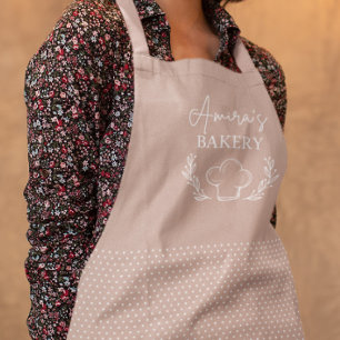 Tablier Pot Polka Dusty Pink Apron Boulangerie ou chef mai