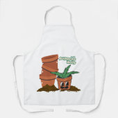Tablier Pot & Sol de jardin humour Terre arrive Pun (Recto)