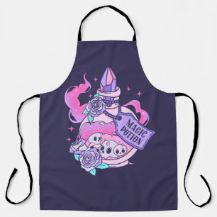 Tablier Potion magique Cute Rose Halloween Potion bouteill