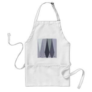 Tablier Pots Chevron Gris Cendré Imprimer