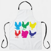 Tablier Poules colorées (Recto)