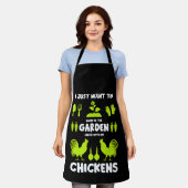 Tablier Poules Et Jardinage (Porté)
