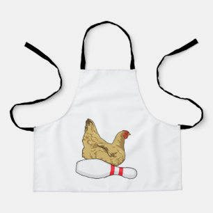 Tablier Poulet au Bowling avec épingle de Bowling