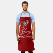 Tablier Poulet de Noël en boule de neige (Porté)