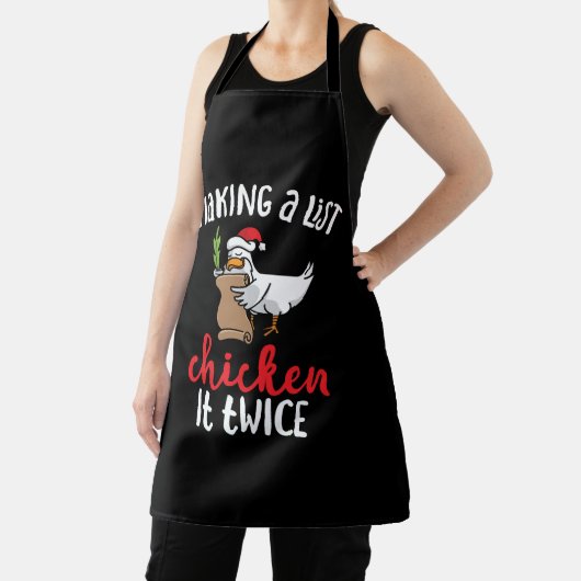 Tablier Poulet Il Deux Fois Drôle Design de Noël Poulet (Insitu)