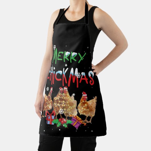 Tablier Poulet Noël Fée Lumières Joyeux Noël Poulet (Insitu)
