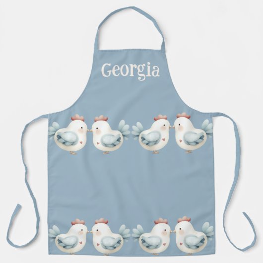 Tablier Poulet Pastel Cottagecore (Recto)