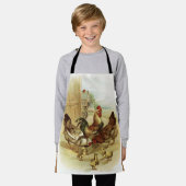 Tablier Poulets de la ferme d'art vintage (Porté)