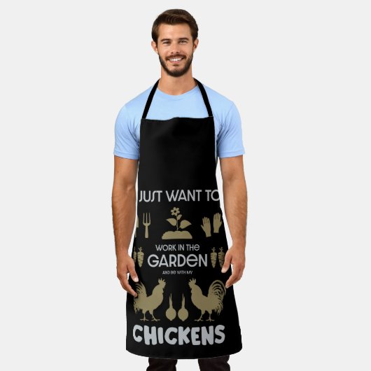 Tablier Poulets Et Jardinage (Porté)