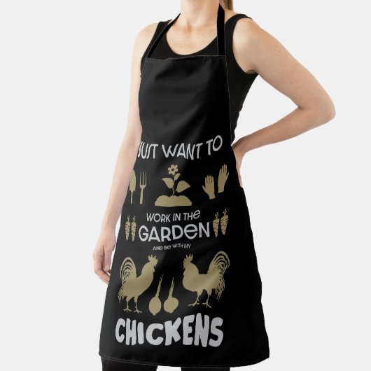 Tablier Poulets Et Jardinage (Insitu)