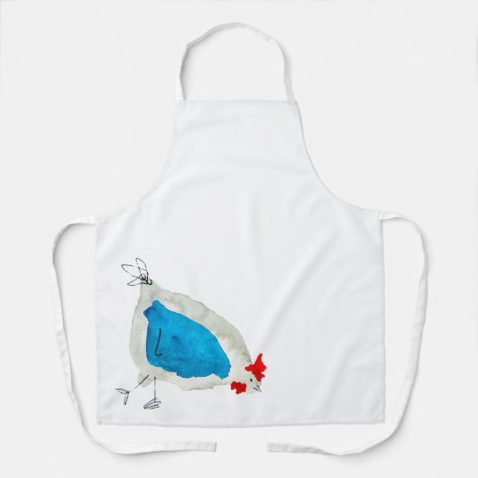 Tablier Poulets mignons aquarelle (Recto)