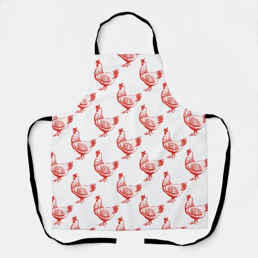 Tablier Poulets rouges (Recto)