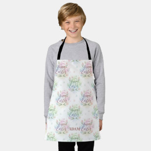Tablier pour enfants à motif aquarelle Joyeuses Pâ