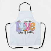 Tablier Pour l'Amour de Pâques - Mignons lapins et oeufs (Recto)