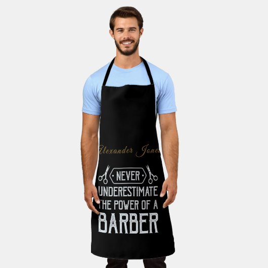 Tablier Power of a Barber Personalize (Porté)