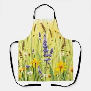 Tablier Prairie de fleurs sauvages motif d'été