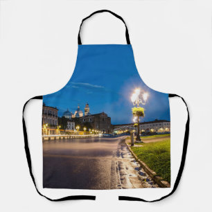 Tablier Prato della Valle la nuit à Padova, Italie