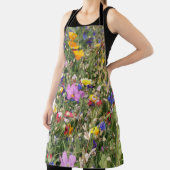 Tablier Pré fleur sauvage coloré, motif vibrant. (Insitu)