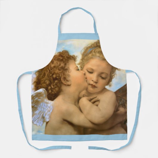 Tablier Premier Baiser (détail d'ange) de Bouguereau (Recto)