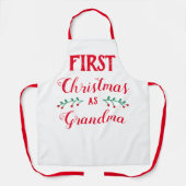 Tablier Premier Noël comme grand-mère (Recto)