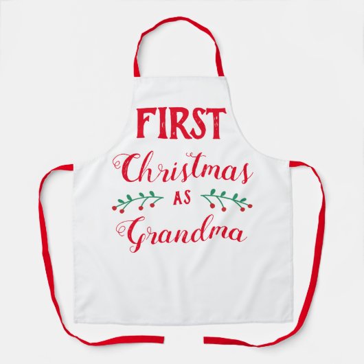 Tablier Premier Noël comme grand-mère (Recto)