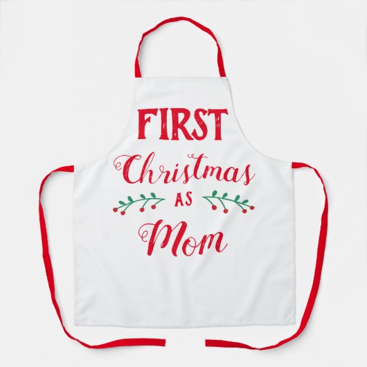 Tablier Premier Noël en tant que maman (Recto)