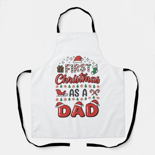 Tablier Premier Noël Papa Fête (Recto)