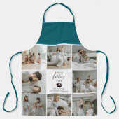 Tablier Première Fête des pères - Empreintes bébé et Coeur (Recto)