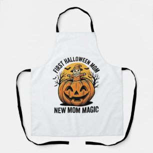 Tablier Première T-shirt Mom Vintage Pumpkin Bat Halloween