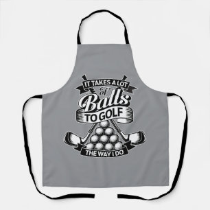Tablier Prend Beaucoup De Ballons - Golf drôle