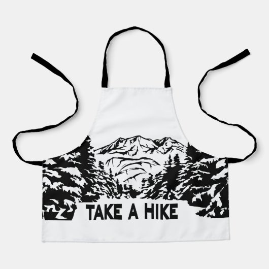 Tablier Prenez une citation Hippique paysage montagnard mo (Recto)