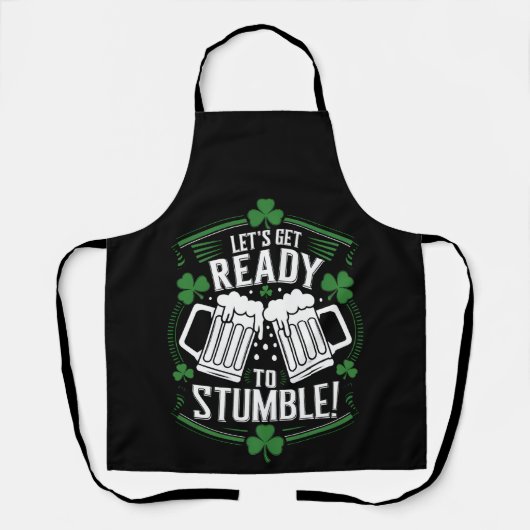 Tablier Préparons-nous à trébucher Drôle de St Patrick (Recto)