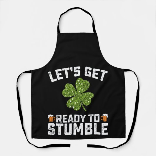 Tablier Préparons-nous à trébucher Drôle de St Patrick's D (Recto)