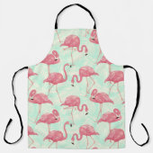 Tablier Preppy Chic Elegant Pink Flamingo Motif (Recto)