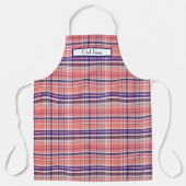 Tablier Preppy Multicolor Madras Deep Red Navy (Recto)