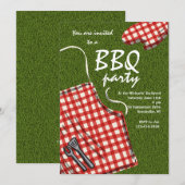 Tablier Prêt pour une Invitation de BBQ (Devant / Derrière)