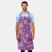 Tablier Prettiest Snowflakes Motif Orchid rose ID846 (Porté)