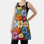 Tablier Pretty Flowers, Brightly Colored, (Insitu)