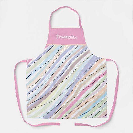 Tablier Pretty Jote Pastel rose Résumé Motif de design (Recto)