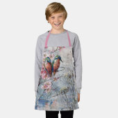 Tablier Pretty Painted Kingfish and Flowers (Porté)