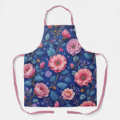 Tablier Pretty pink floral pattern (Recto)