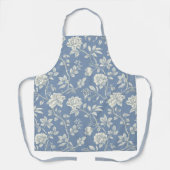 Tablier Pretty Romantic Blue Cream Flowers   (Recto)