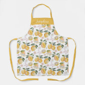 Tablier Pretty Watercolor Lemon Citrus Personalized Name (Recto)