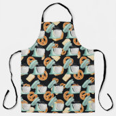 Tablier Pretzels, pain et mélangeurs noir (Recto)
