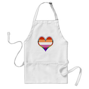 Tablier Pride lesbienne Coeur Adulte Apron