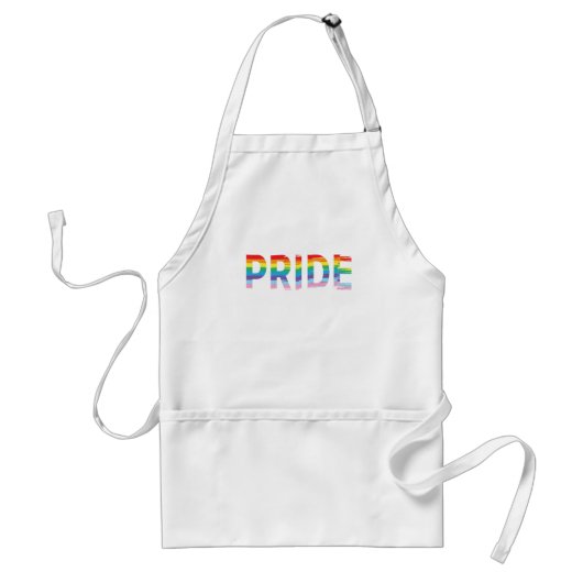 Tablier PRIDE LGBTQIA Rainbow Flag, Cool aux lettres (Devant)