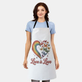Tablier Pride Papillon Cœur L'amour Est L'amour Conception (Porté)