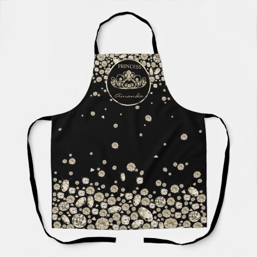 Tablier Princesse avec diamants - Or (Recto)