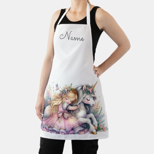 Tablier Princesse Licorne Pastel Conte de Fée Fantastique (Insitu)